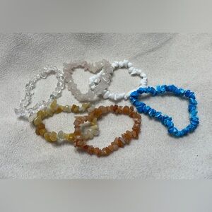 2/$15 Lot of Six Natural Stone Bracelets
